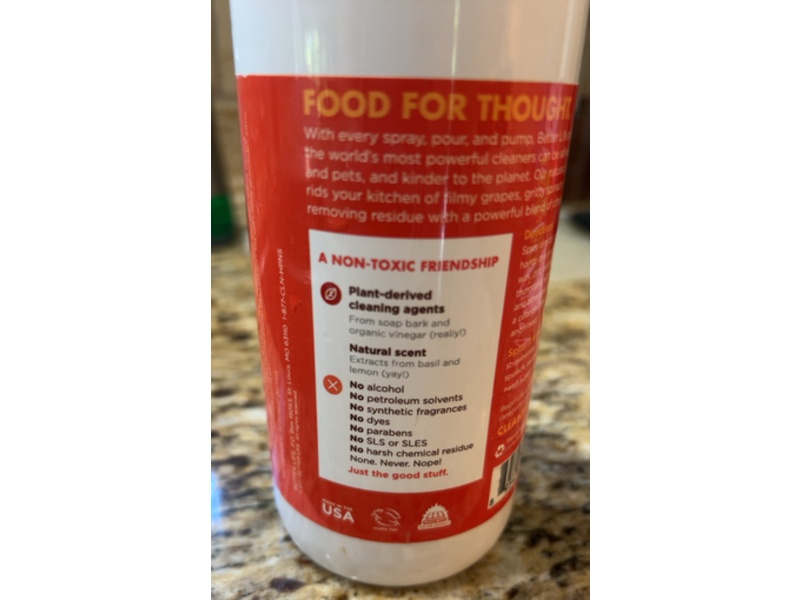 Better Life Produce Wash, Basil Lemon, 16 fl oz/473 mL, Pack Of 2