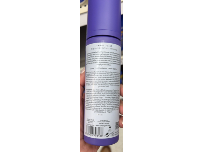 Tanologist Express Self Tan Mousse, Extra Dark, 6.76 fl oz/200 mL
