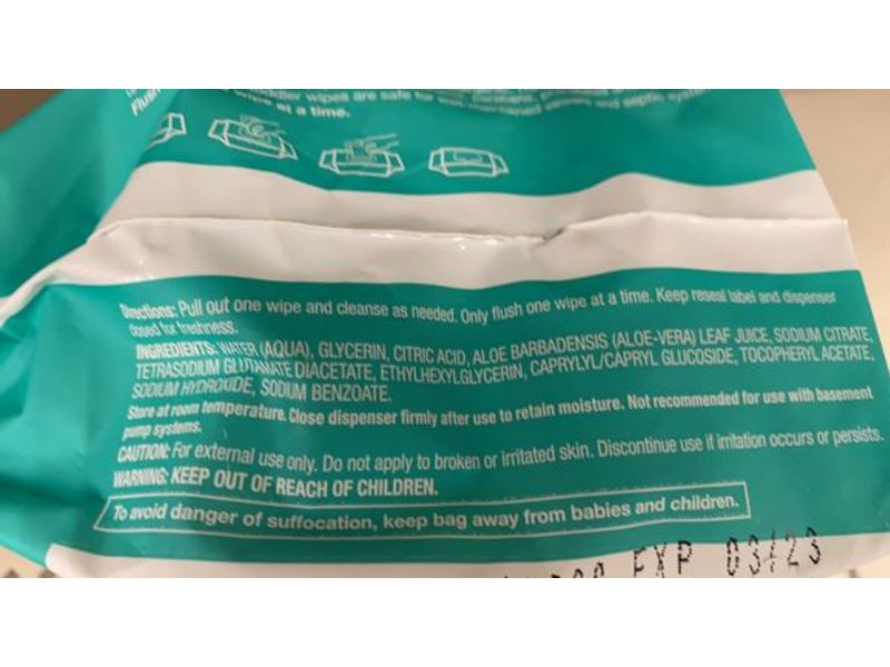 Up & Up Flushable Toddler Wipes, 144 Count, Pack Of 3