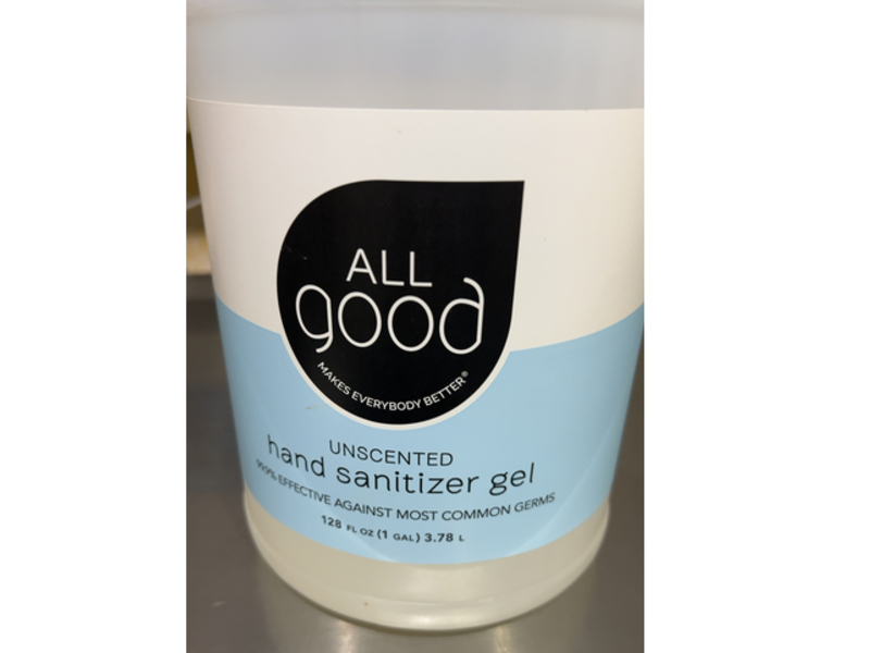 All Good Hand Sanitizer Gel, 128 fl oz/3.78 L