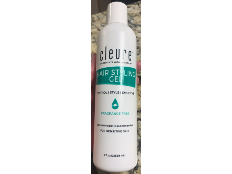 Cleure Hair Styling Gel, Fragrance Free, 8 fl oz/236.58 mL