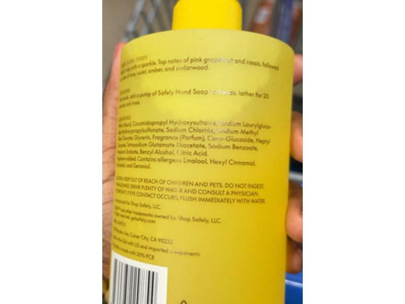 Safely Hand Liquid Soap, Bright, 16 fl oz/473 mL