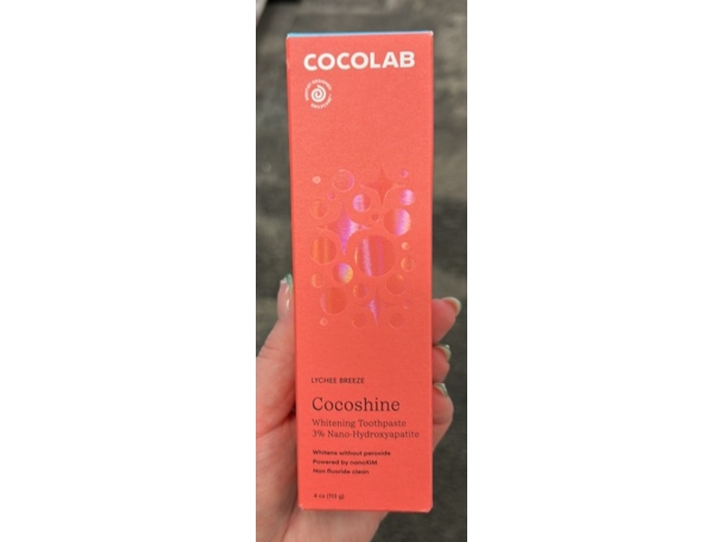 Cocolab Cocoshine Whitening Toothpaste, Lychee Breeze, 4 oz/113 g