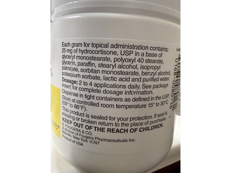 Hydrocortisone Cream 2.5%, 453.6 g, Fougera (Rx)