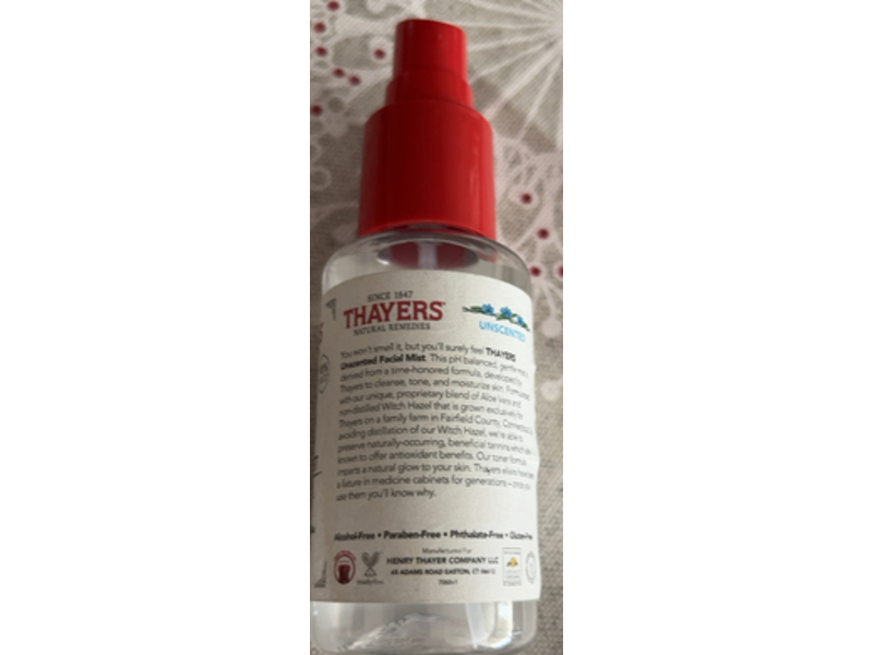 Thayers Witch Hazel Facial Mist, Aloe Vera, 3 fl oz/89 mL