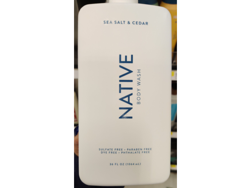 Native Body Wash, Sea Salt & Cedar, 36 fl oz/1064 mL
