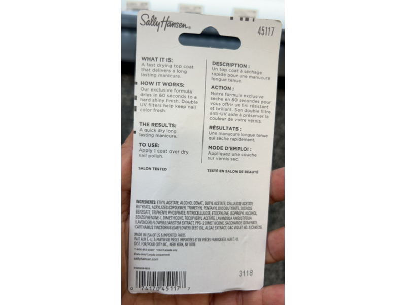 Sally Hansen Insta-Dri Top Coat, 0.45 fl oz/13.3 mL