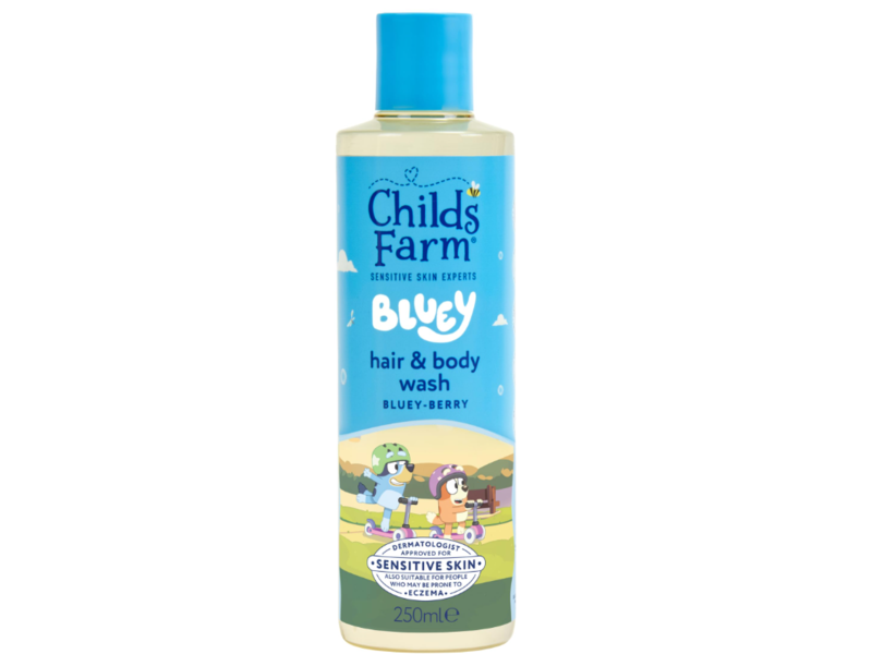 Childs Farm Bluey Hair & Body Wash, Blue-Berry, 250 mL