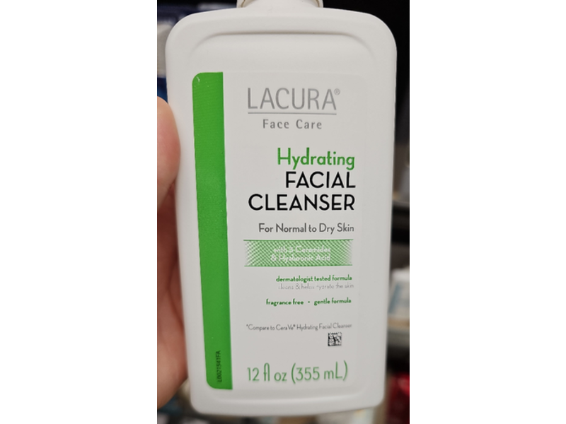 Lacura Hydrating Facial Cleanser, 3 Ceramides & Hyaluronic Acid, 12 fl oz/355 mL