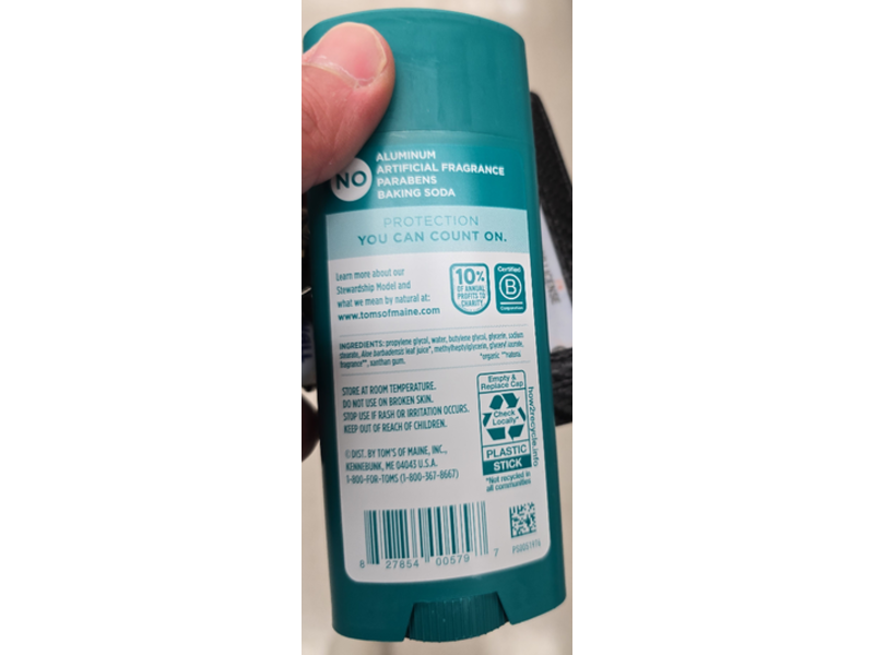 The Original Tom's Of Maine Deodorant, Mountain Spring, 3.25 oz/92 g