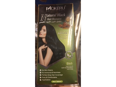 Mokeru Professional 3 In 1 Hair Color Hair Shampoo, 500 mL