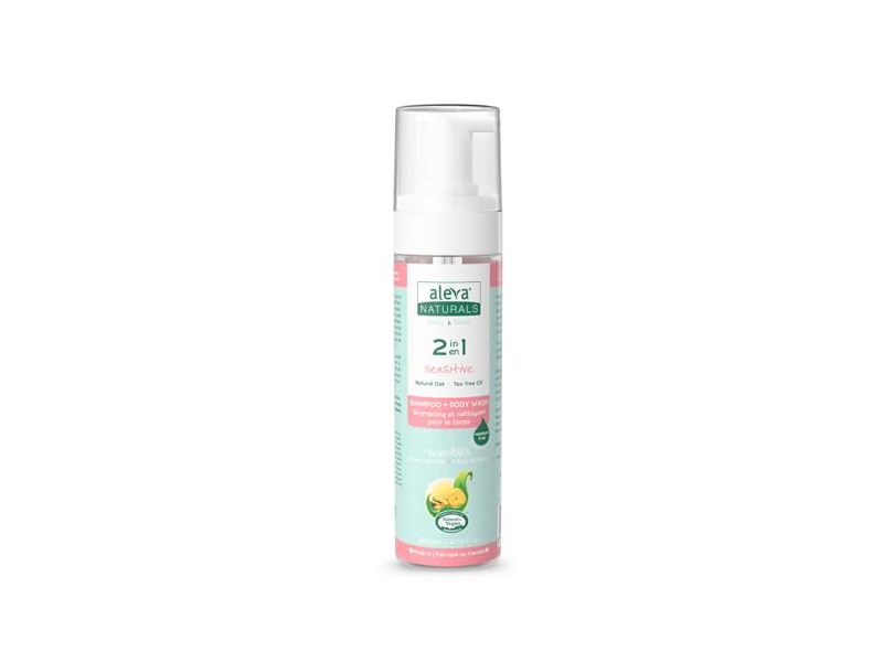 Aleva Naturals 2-In-1 Shampoo + Body Wash, Natural Oat & Tea Tree Oil, 6.75 fl oz/200 mL