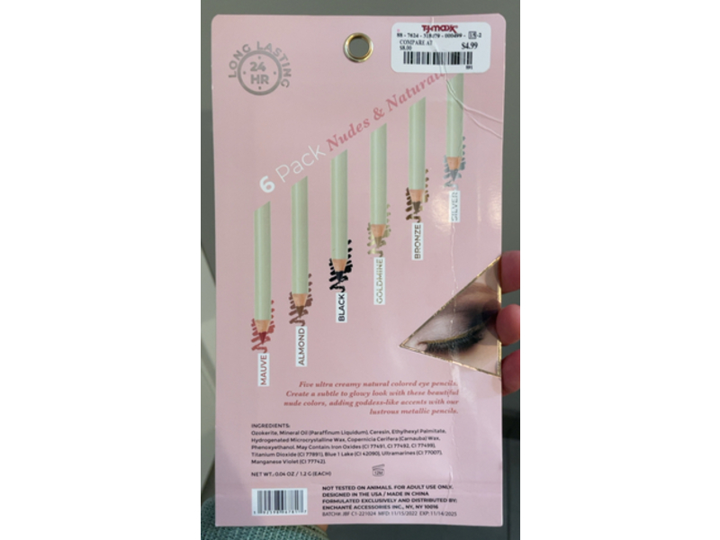 Ellen Tracy Eye Pencil Collection, 0.04 oz/1.2 g, Pack Of 6