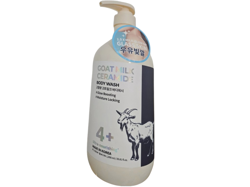 Farmskin Goat Milk Ceramide Body Wash, 4+ Ultra Nourishing, 33.8 fl oz/1000 mL