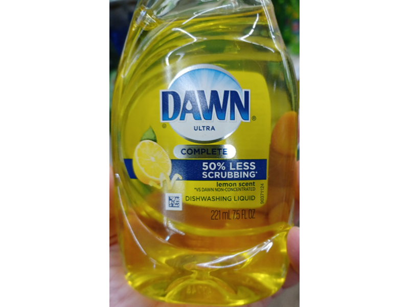 Dawn Ultra Complete Scrubbing Liquid Dishwashing, Lemon Scent, 7.5 fl oz/221 mL