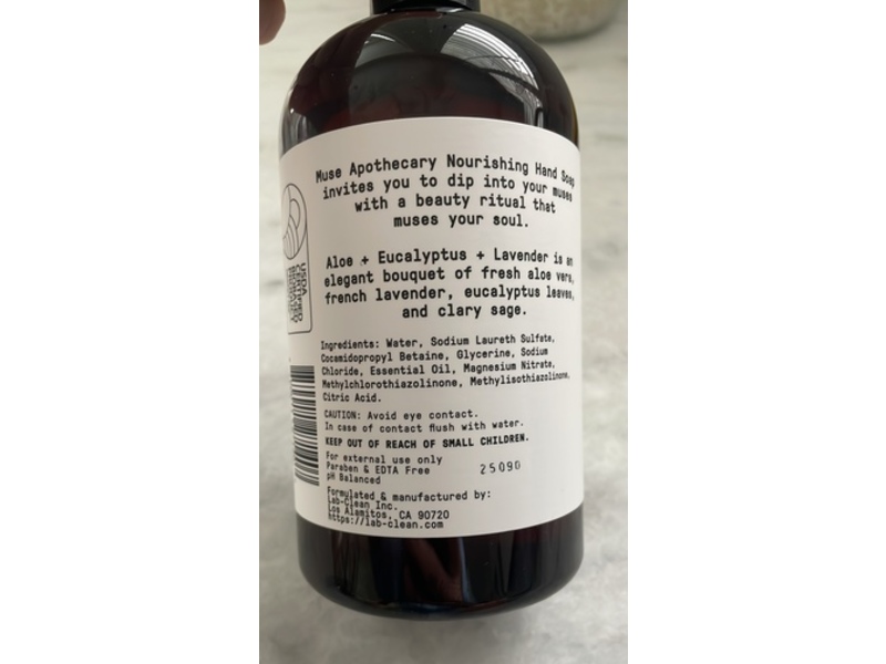 Muse Apothecary Nourishing Hand Soap, Hand Ritual, 16 fl oz/474 mL