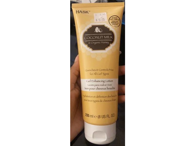 Hask Curl Enhancing Lotion, Coconut Milk & Organic Honey, 8 fl oz/235 ml