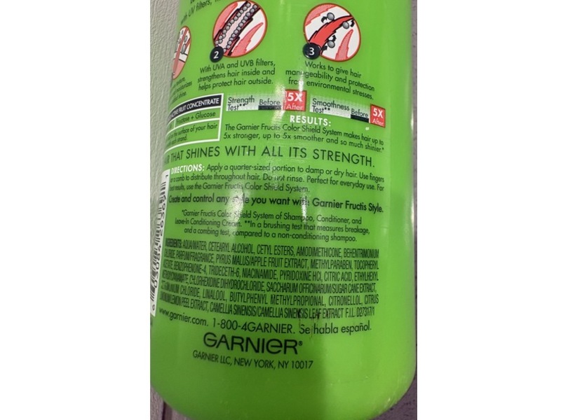 Garnier Color Shield Leave-In Conditioning Cream, Fructis, 10.2 fl oz/300 mL