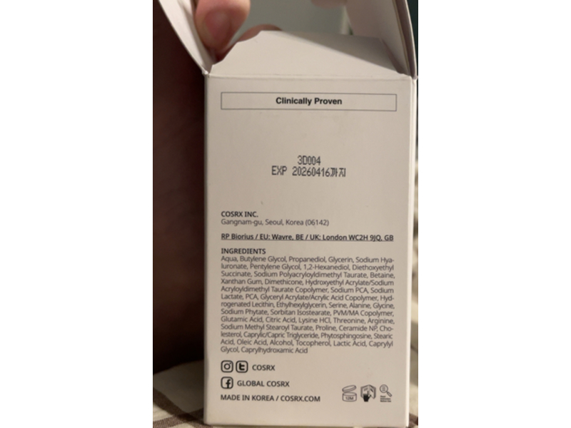 Cosrx The Hyaluronic Acid 3 Serum, Amino Acids + Ceramide Np, 0.67 fl oz/20 mL