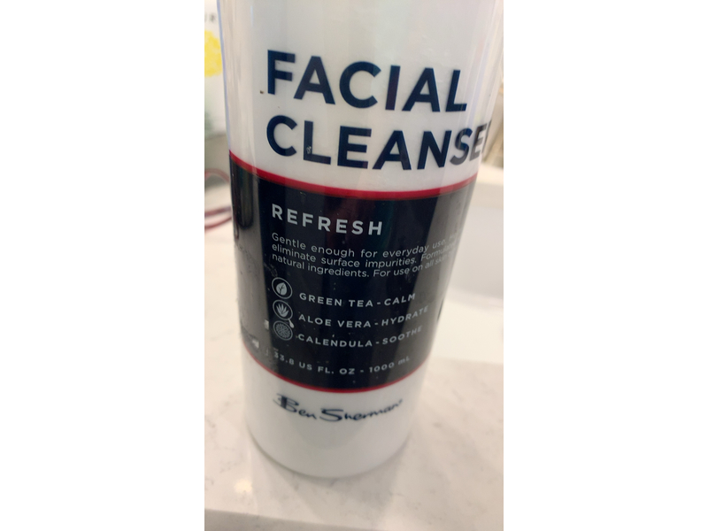 Ben Sherman Mens Facial Cleanser, Refresh, 33.8 fl oz/1000 mL