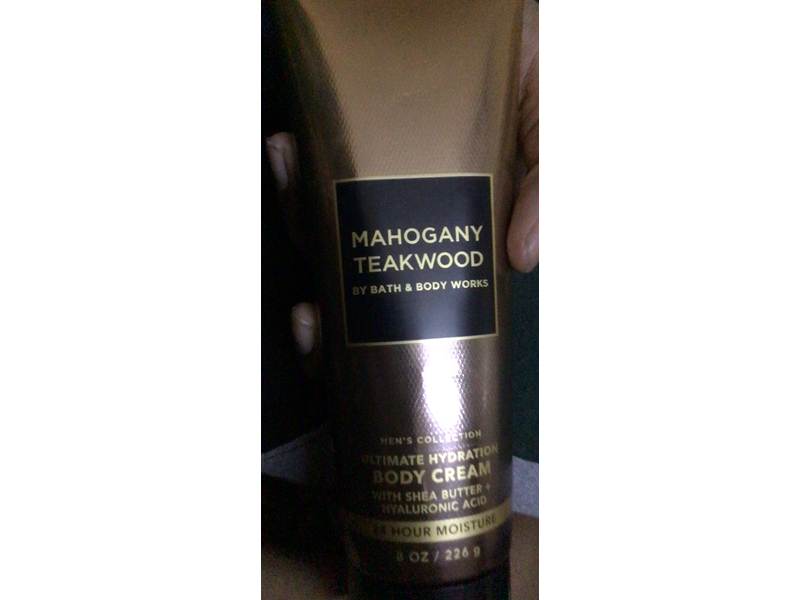 Bath & Body Works Ultimate Hydration Body Cream, Mahogany Teak Wood, 8 oz/226 g