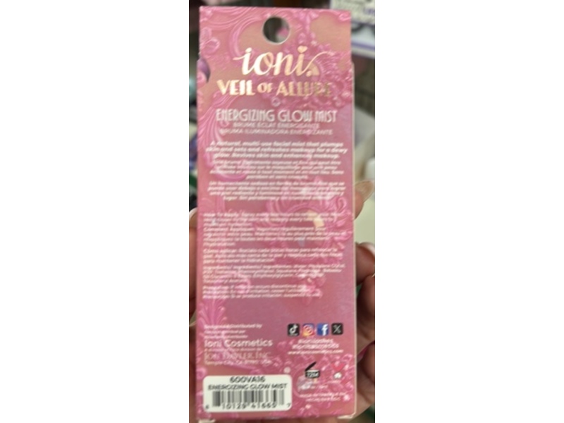 Ioni Energizing Glow Mist Dewy Finishing Spray, 0.34 fl oz/18 mL