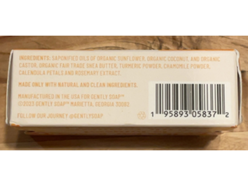 Gently Soap Bar Treasures Of The Sun, 4 oz