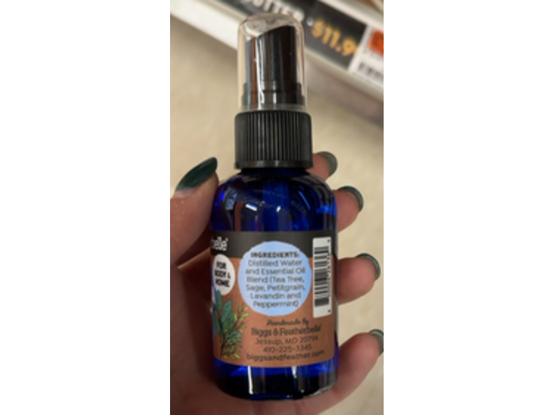 Biggs & Featherbelle Cleansing Aroma Mist, Tea Tree & Sage, 2 fl oz/59 mL