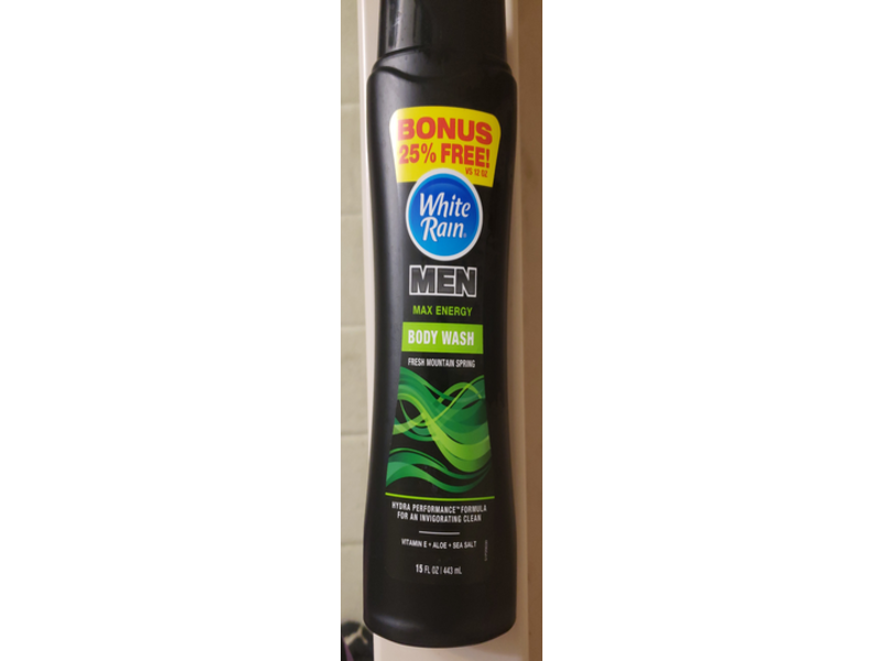 White Rain Men Body Wash, Fresh Mountain Spring, 15 fl oz/443 mL, Pack Of 3