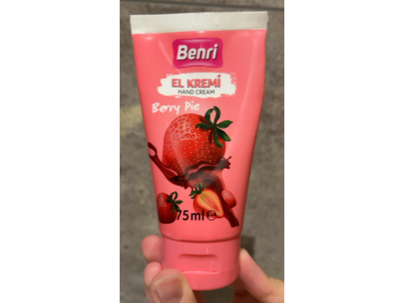 Benri Hand Cream, Berry Pie, 75 mL
