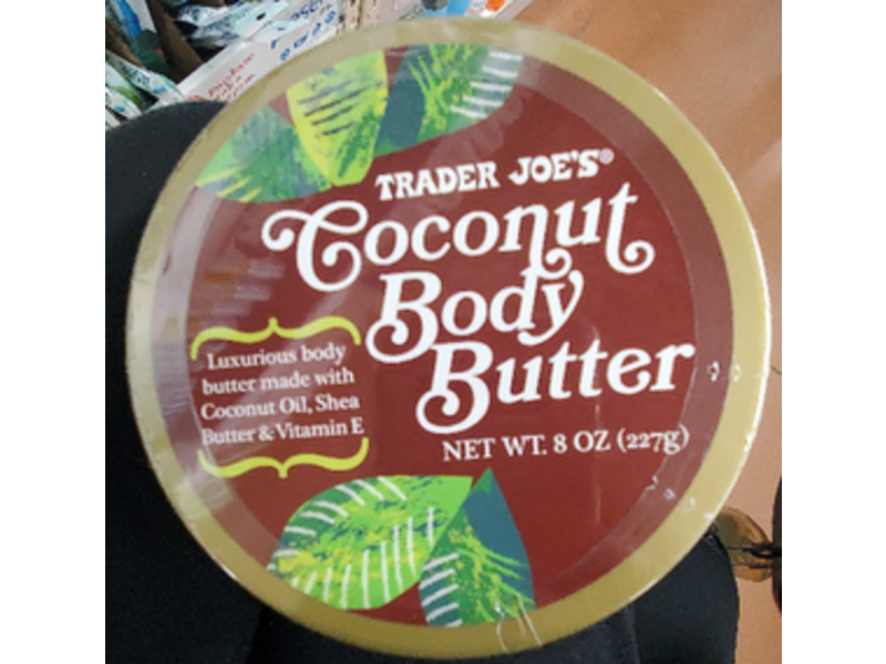 Trader Joe's Body Butter, Coconut Oil+Shea Butter & Vitamin E, 8 oz/227 g, Pack Of 2