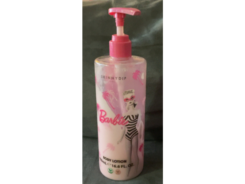 Skinny Dip x Barbie Body Lotion, Raspberry, 16.6 fl oz/490 mL