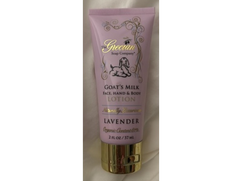 The Grecian Soap Company Goat's Milk Face, Hand & Body Lotion, Lavender, 2 fl oz/57 mL