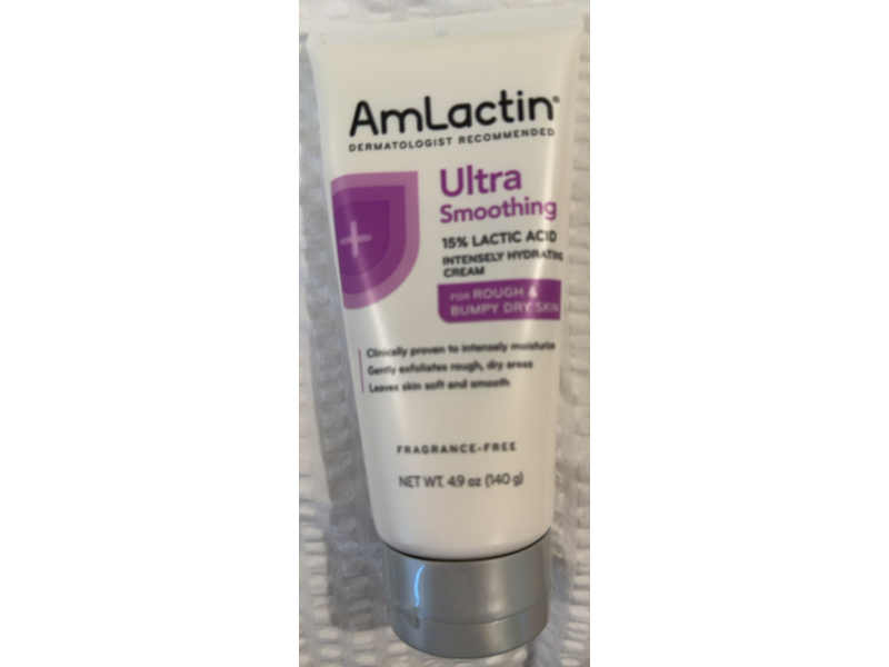 AmLactin Ultra Smoothing Intensely Hydrating Cream, Lactic Acid, 4.9 oz / 140 g