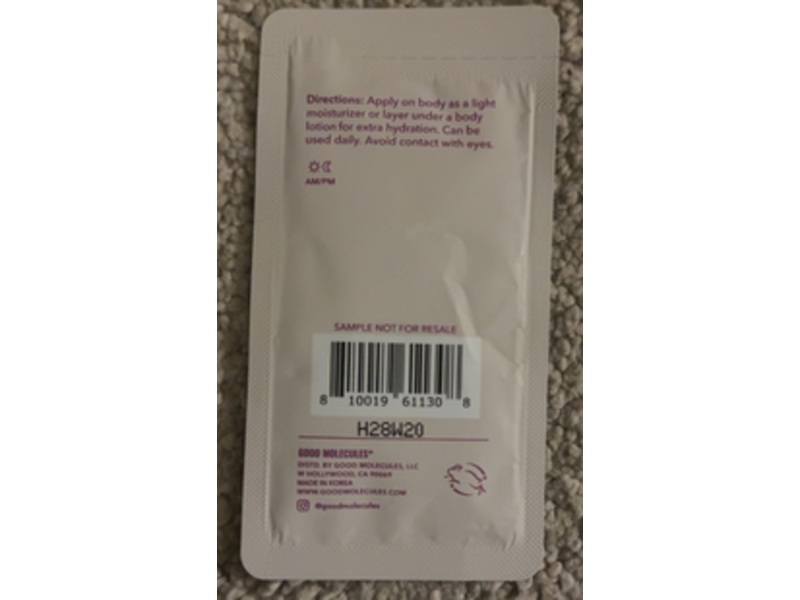 Good Molecules Hydrating Body Serum, B5, 20 fl oz/6 mL