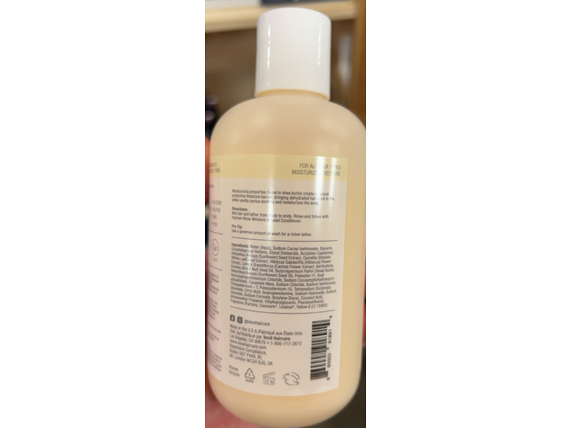 Voce Haircare Moisture Infused Shampoo, 8.5 fl oz/250 mL