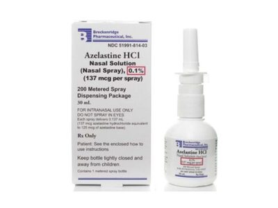 Azelastine HCI Nasal Solution (Nasal Spray), 0.1%, 137 mcg, 30 mL, Breckenridge Pharmaceuticals (RX)