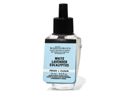 Bath & Body Works Wallflowers Home Fragrance Refill, White Lavender Eucalyptus, 0.8 fl oz/24 mL