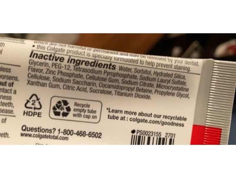 Colgate Total Mouth Health, Clean Mint, 4.8 oz/136 g Pack Of 2