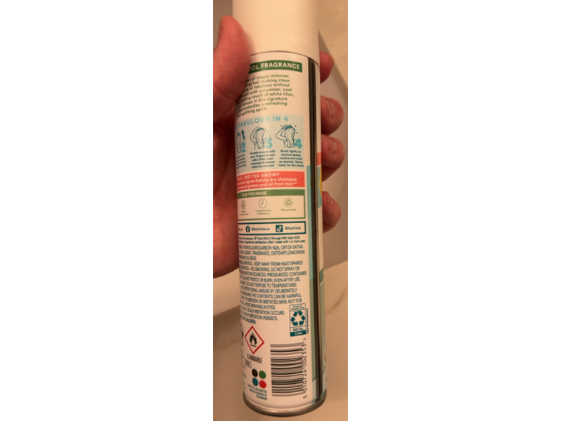 Batiste Dry Shampoo, Cucumber Cooler, 3.81 oz/108 g