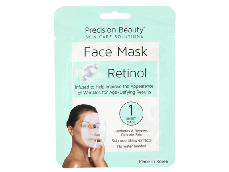 Precision Beauty Anti-Aging Retinol Face Masks, 5 Count