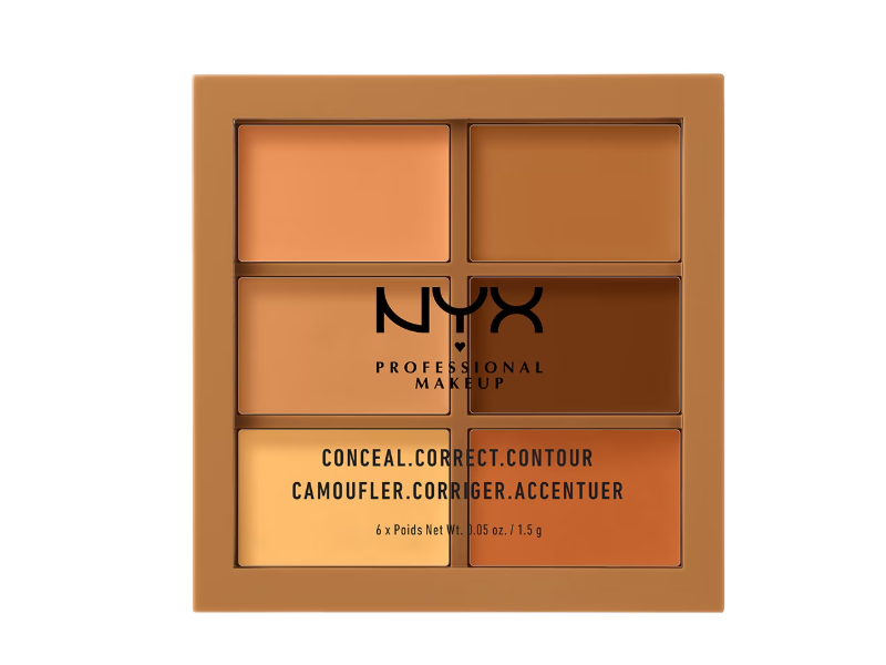 NYX Professional Makeup Conceal, Correct, Contour Palette, Deep, 0.05 oz/1.5 g