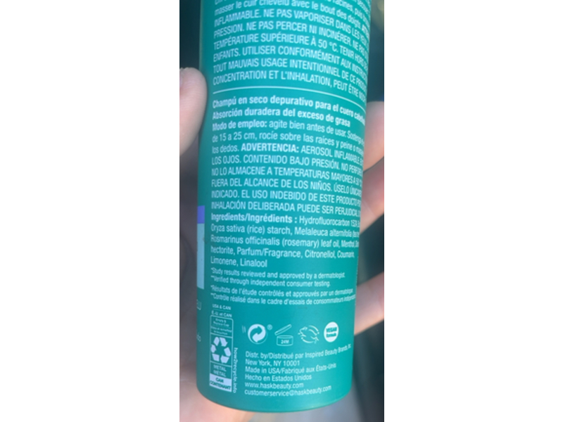Hask Scalp Detox Dry Shampoo, Tea Tree & Rosemary, 4.3 oz/122 g