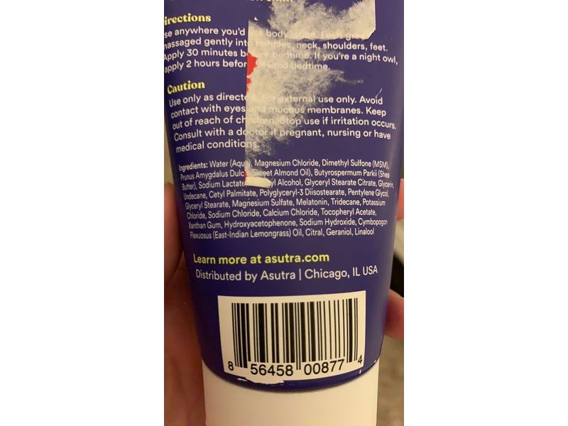 Asutra Dream The Night Away Lotion, 5 fl oz/150 mL