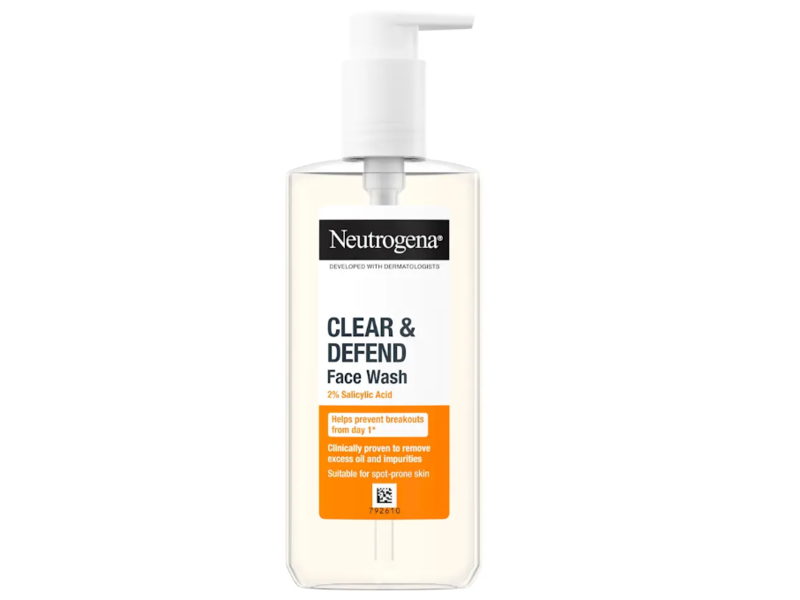 Neutrogena Clear & Defend Facial Wash, 2% Salicylic Acid, 200 mL