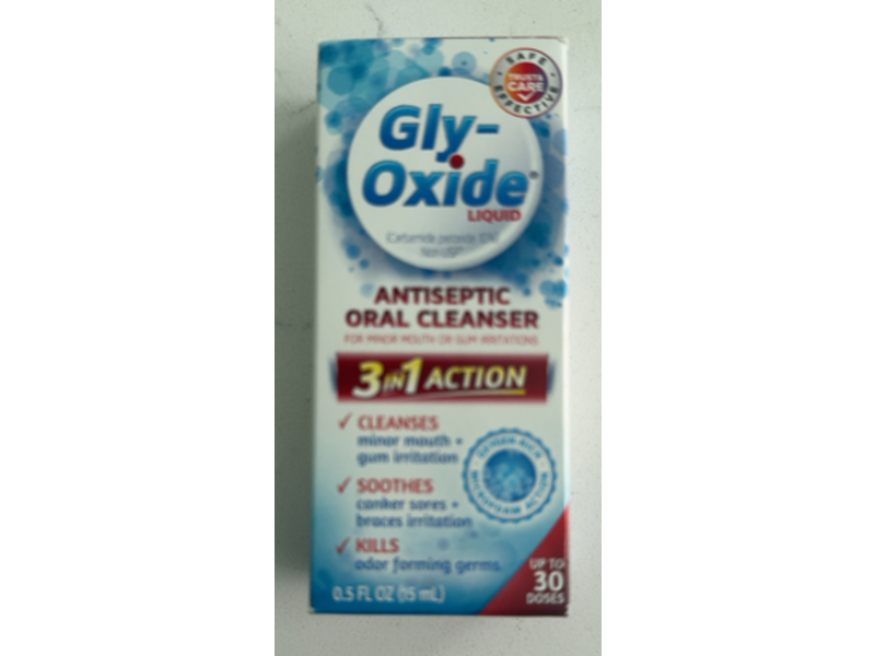 Gly-Oxide 3 In 1 Antiseptic Oral Cleanser, 0.5 fl oz/15 mL