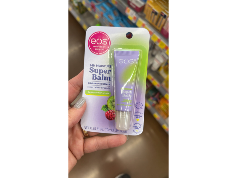 Eos Moisture Super Lip Balm, Raspberry Kiwi Splash, 0.35 fl oz/10 mL
