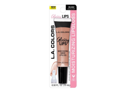 L.A. Colors Glossy Lips Moisturizing Sheer Lip Gloss, Peachy Keen, 0.5 fl oz/15 mL