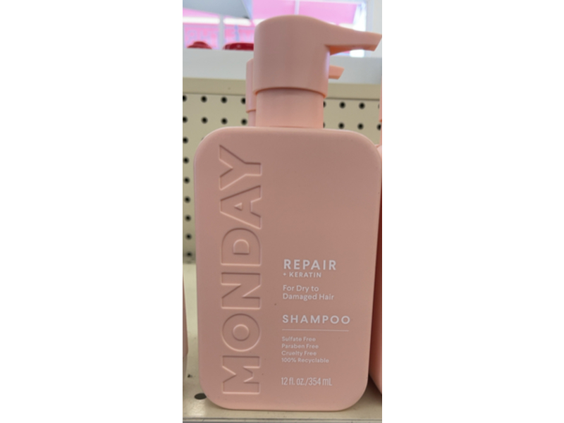 Monday Haircare Repair + Keratin Shampoo, 12 fl oz,350 mL