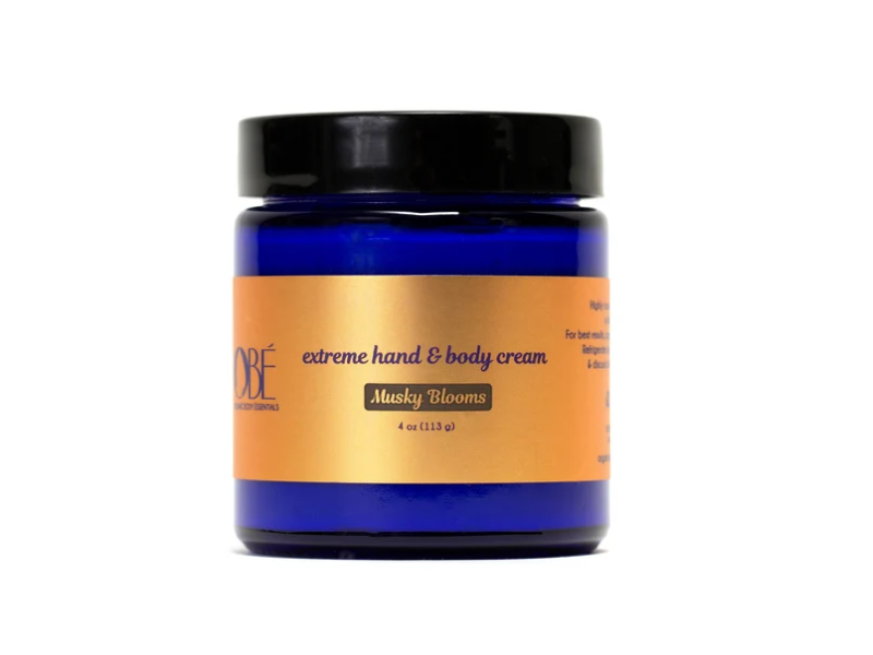 Organic Body Essentials Extreme Hand & Body Cream, Musky Blooms, 4 oz/113 g